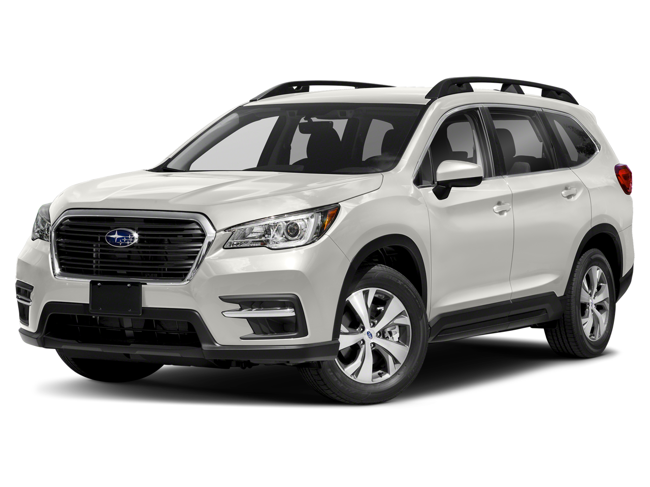 2019 Subaru Ascent Premium in Crystal White Pearl — front three-quarter view