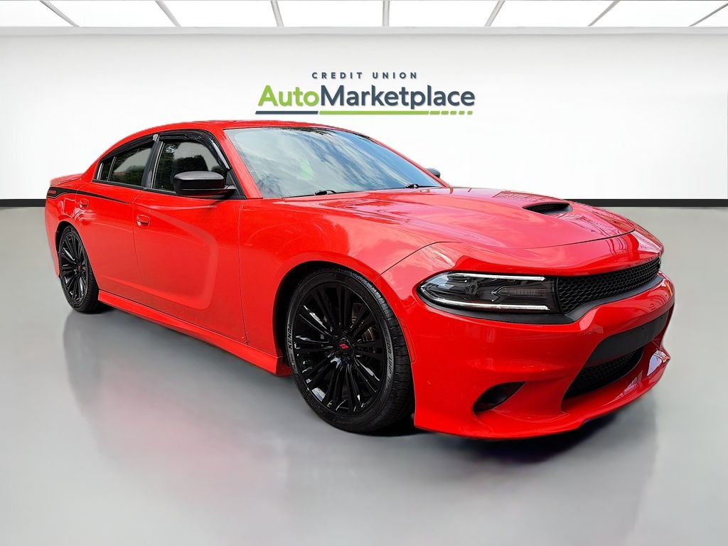 2019 Dodge Charger GT in Go Mango — front three-quarter view