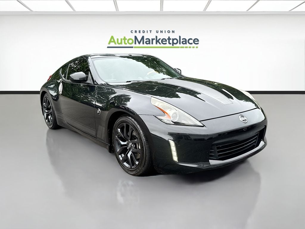2019 Nissan 370Z Auto in Magnetic Black Metallic — front three-quarter view